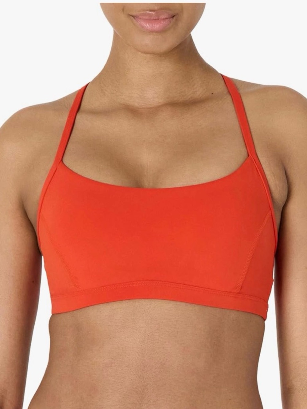 Amazon Essentials Orange Strappy Sports Bra